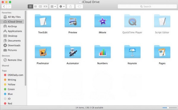 transférer des fichiers avec icloud