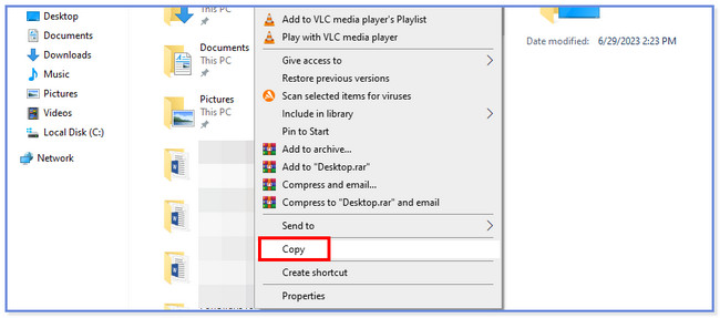 choose the Copy button