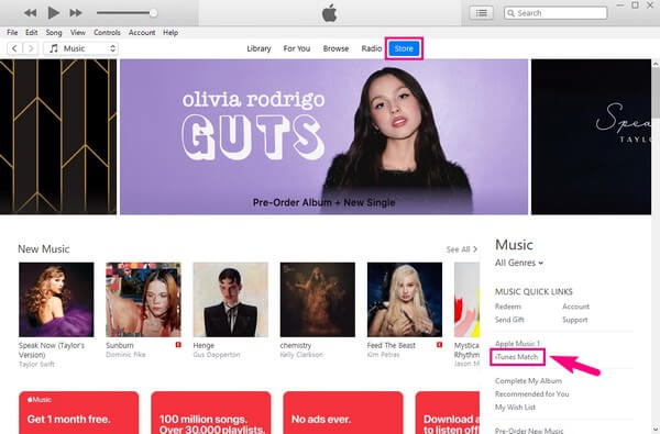 fonctionnalité d'accès aux correspondances d'iTunes