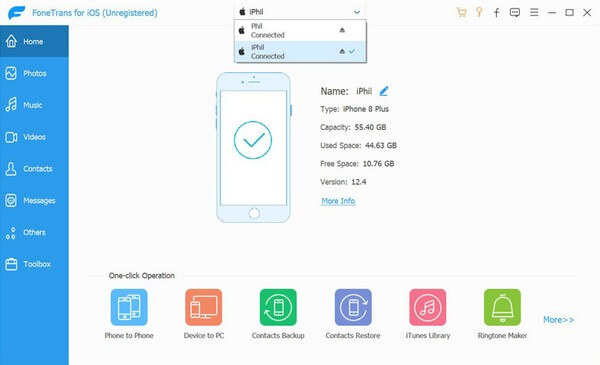 Fare clic sulla scheda dei dispositivi