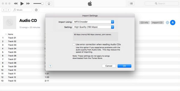 Transférer de la musique d'un CD vers un iPhone via Apple Music sur Mac