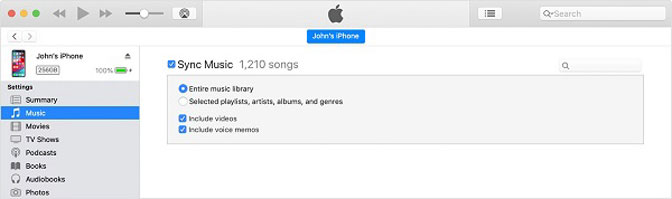 Siirrä musiikkia tietokoneen ja iPad-iTunesin välillä