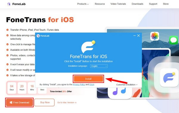 run the iOS transfer tool