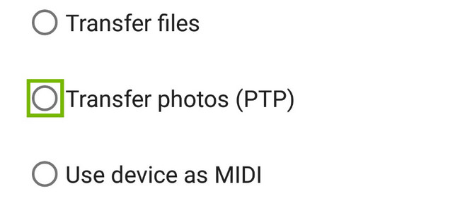 napsauta Siirrä valokuvat ptp -painiketta