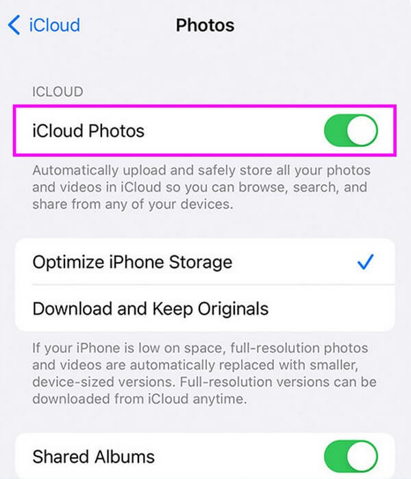 ync your iPhone photos to iCloud