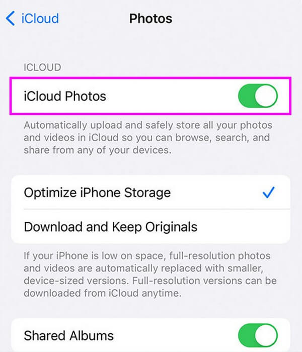 synchroniser vos photos iPhone sur iCloud