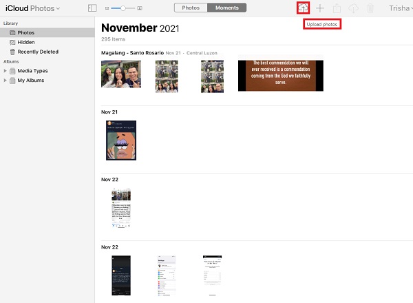 Overfør billeder fra pc til iPad med iCloud.com