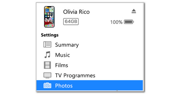 Click Photos Option