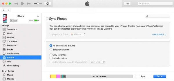 Transfer Photos from Computer to iPhone Using iTunes