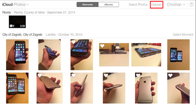 Upload Photos to iPhone