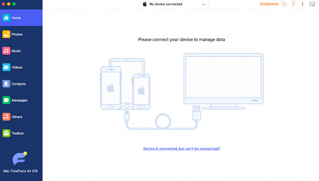 connecting interface of fonetrans for ios