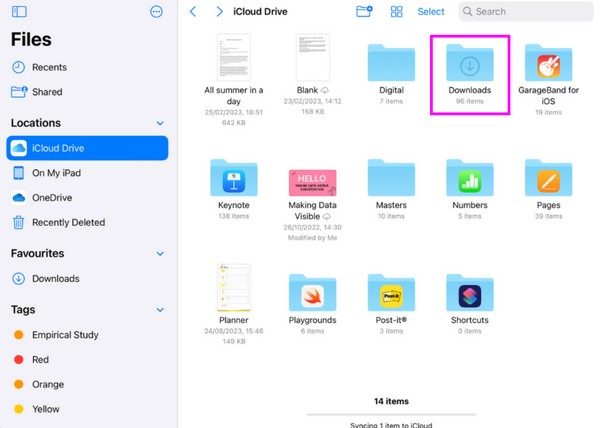 find downloads on files app