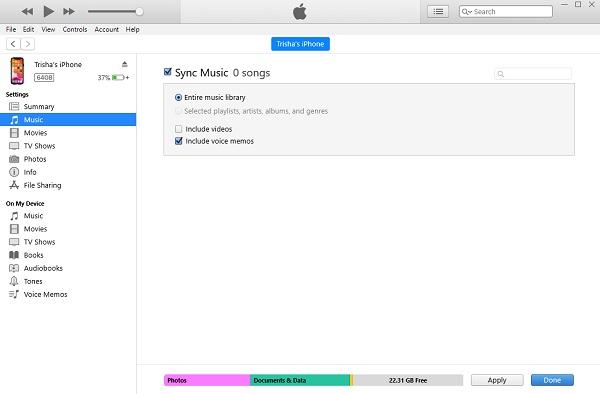 Transfer Music from iPod to Computer with iTunes
