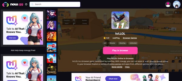 Play 1v1 Lol Using Official Browser Mirror
