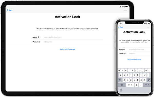 verrouillage d'activation sur iphone