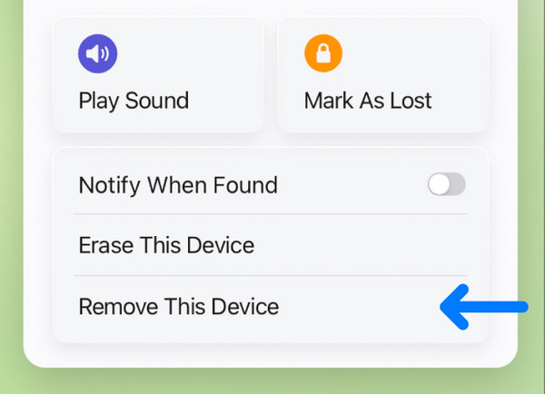 Select Remove This Device Button