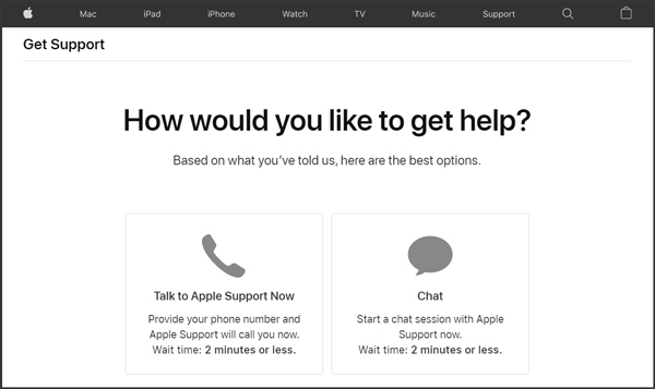 apple get support