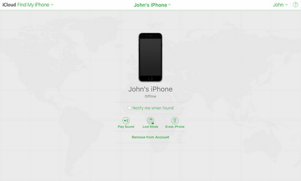 Erase Device On iCloud
