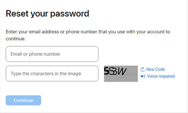 Reset Apple ID Password