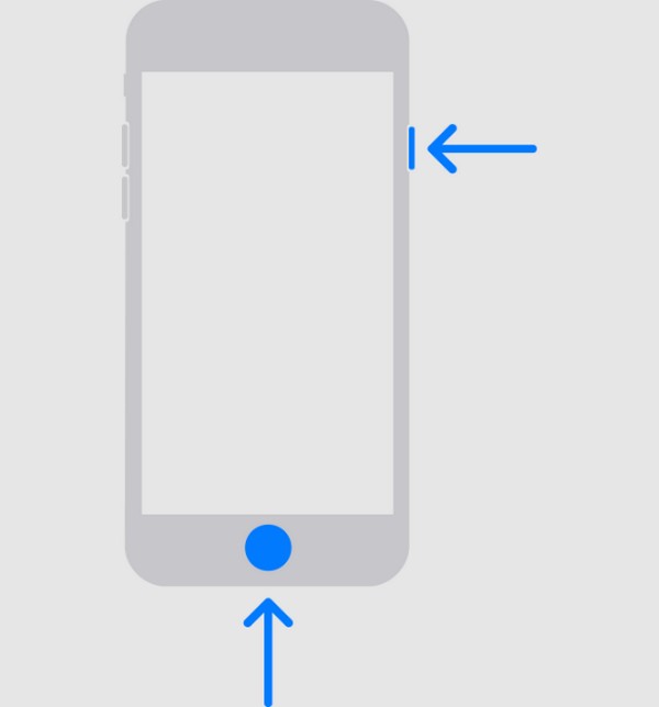iphone avec le bouton d'accueil passe en mode de récupération