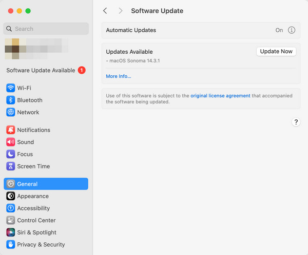 update macos
