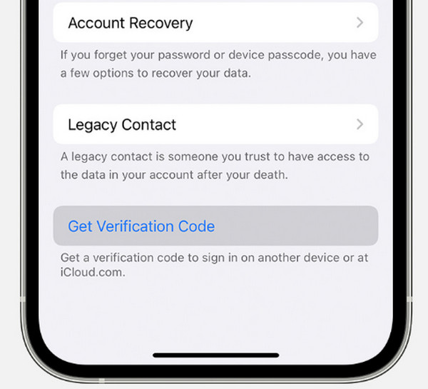 Tap Get Verification Code Button