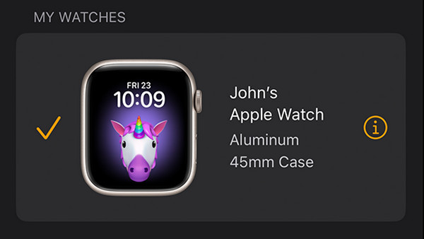 查看苹果手表信息