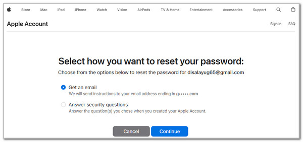 Click Continue Button