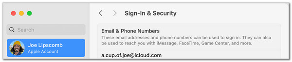 Click iCloud Account Name