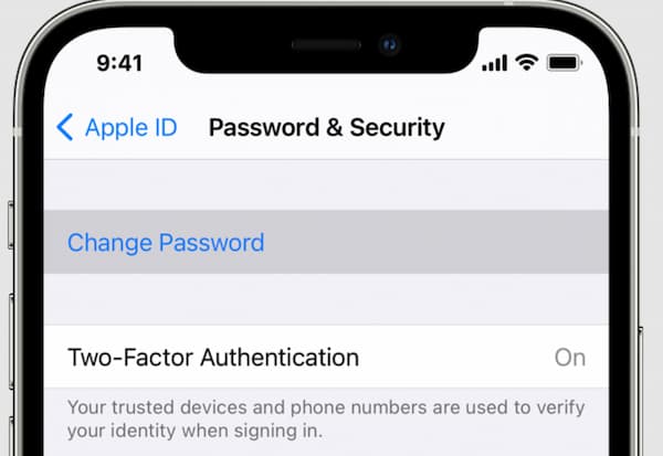change iphone password