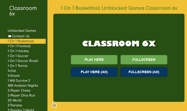 Play On Classroom 6X Website