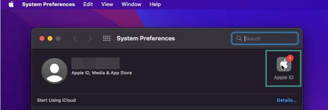 click the Apple ID icon