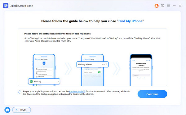 Click Continue Button