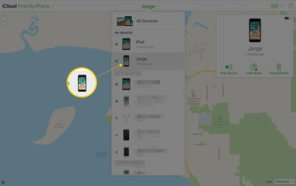 disable find my iphone icloud