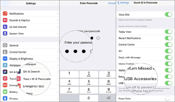 iphone kilidini aksesuar istemine devre dışı bırak