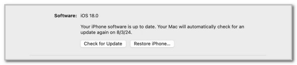 click restore iphone