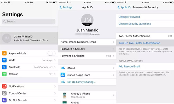 enable two factor authentication