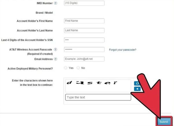 enter info to submit
