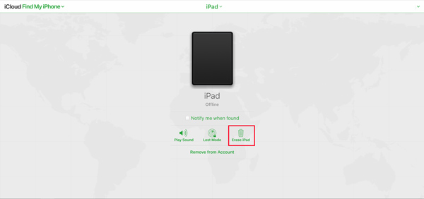 vymazat ipad z icloud najít můj