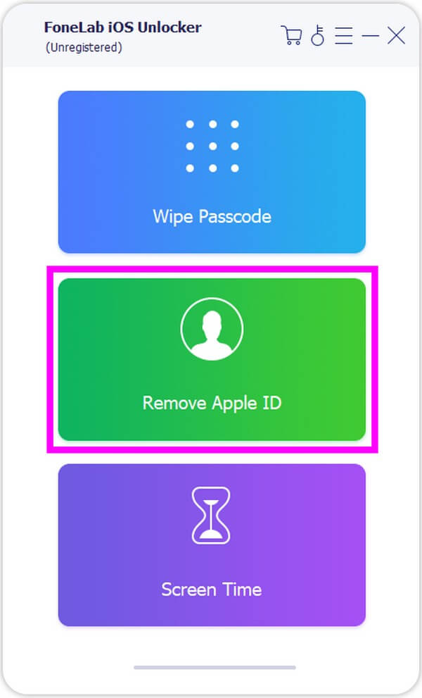 scegli la funzione Rimuovi ID Apple
