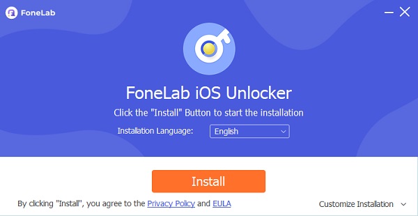 FoneLab iOSUnlockerをインストールします