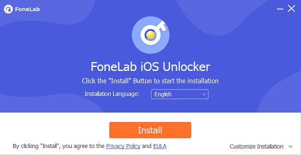 εγκαταστήστε το FoneLab iOS Unlocker