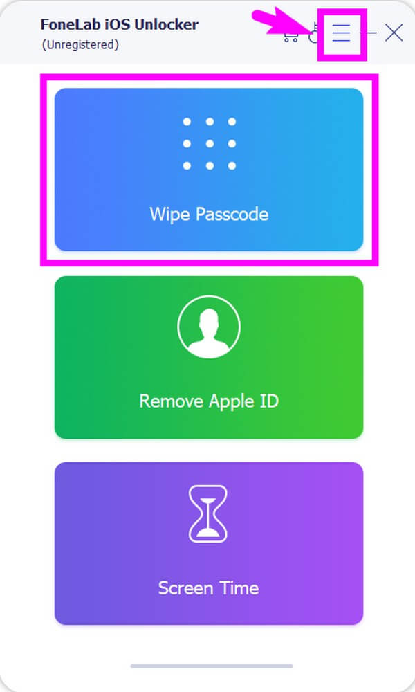 scegli la funzione Wipe Passcode