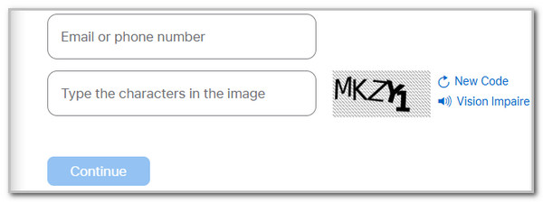 click continue