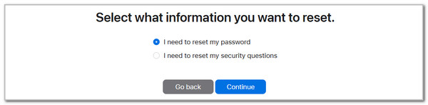 click i need to reset my password