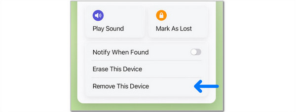 Tap Remove This Device Button