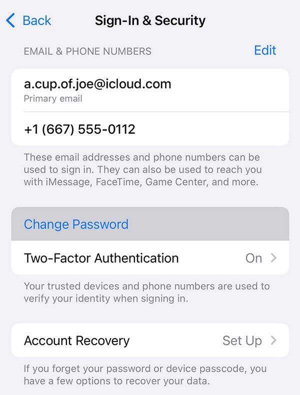 resolve forgot icloud password on device