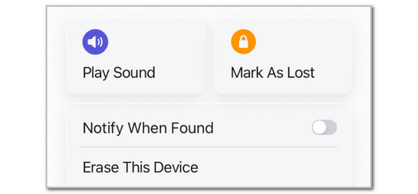 Select Erase This Device Button