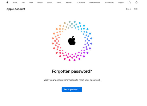 Click Reset Password Button