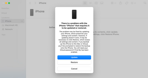 resolve passcode on finder